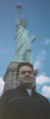 Chris at the Statue of Liberty