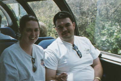 Chris & Kari on a train ride